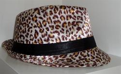 Leopard hat, caramel med brun og lysbrun plet